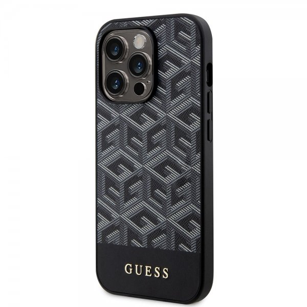 Guess iPhone 14 Pro Max Suojakuori G Cube MagSafe Musta