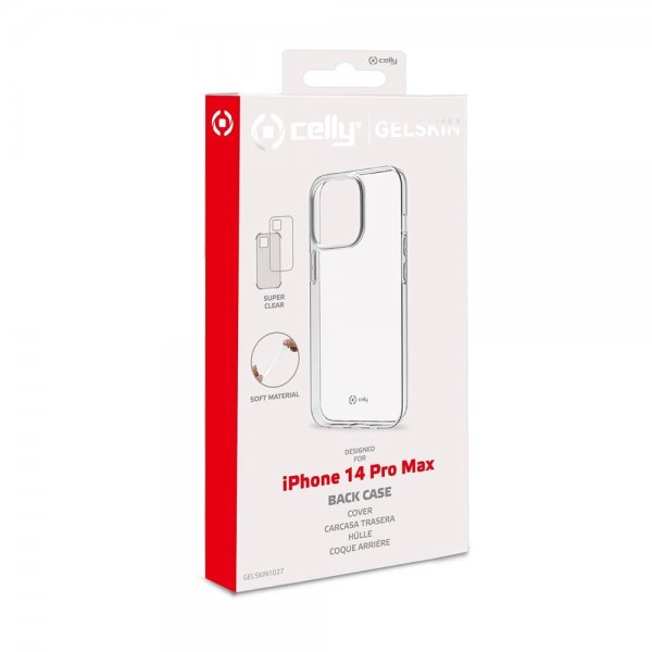Celly iPhone 14 Pro Max -suojakuori GELSKIN Läpinäkyvä