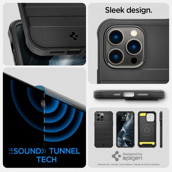 Spigen iPhone 14 Pro Max -suojakuori Geo Armor 360 MagFit musta