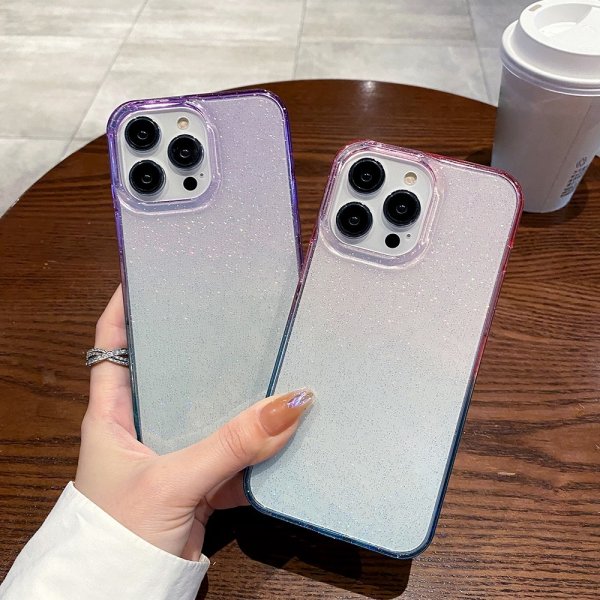 iPhone 14 Pro Max Suojakuori Glitter Gradient Pinkki