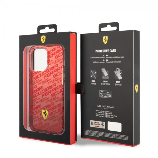 Ferrari iPhone 14 Pro Max Suojakuori Gradient Scuderia Punainen