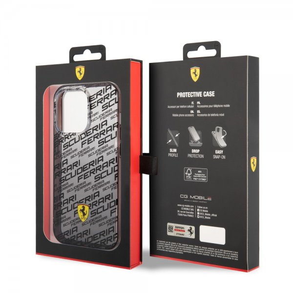 Ferrari iPhone 14 Pro Max Suojakuori Gradient Scuderia Musta