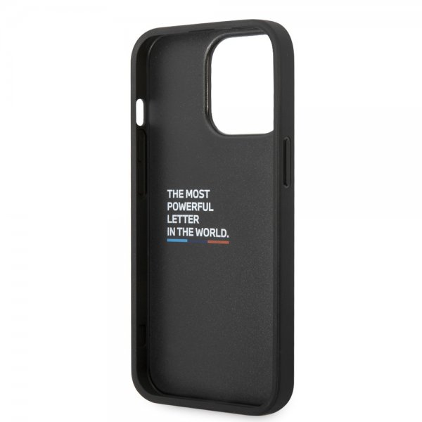 BMW iPhone 14 Pro Max Suojakuori Hexagonal Pattern Musta