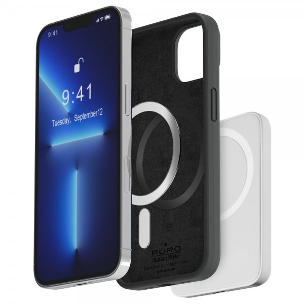 Puro iPhone 14 Pro Max ICON Mag -kuori, musta