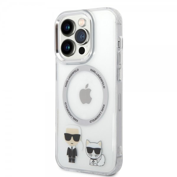 Karl Lagerfeld iPhone 14 Pro Max -suojakuori Karl & Choupette MagSafe Transparent