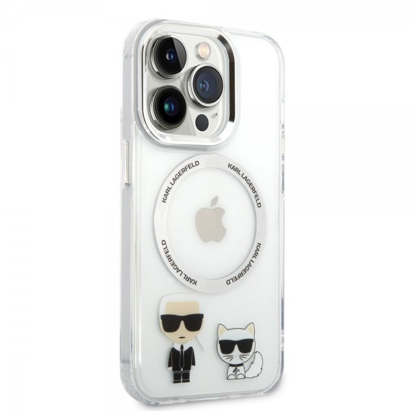 Karl Lagerfeld iPhone 14 Pro Max -suojakuori Karl & Choupette MagSafe Transparent