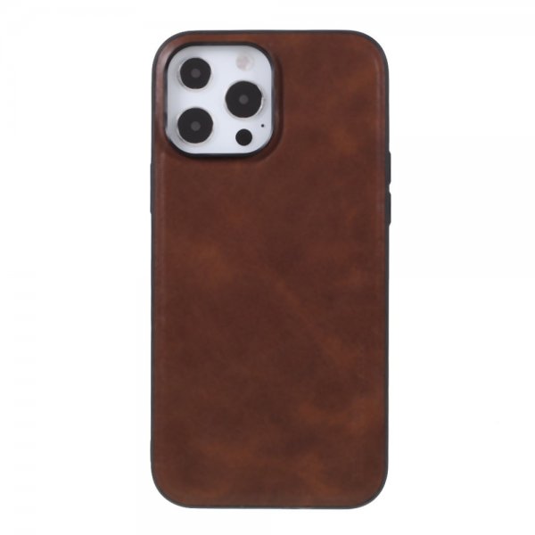 X-Level iPhone 14 Pro Max Kuori Nahkatekstuuri Ruskea