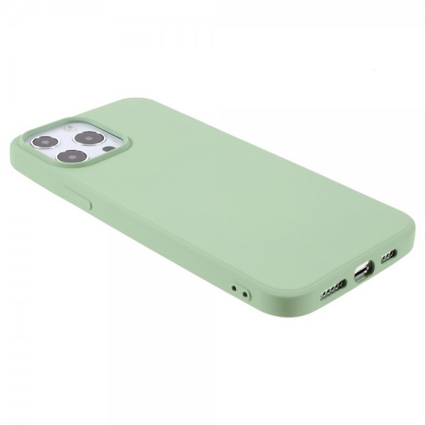 X-Level iPhone 14 Pro Max Kuoret Liquid Silicone Vaaleanvihreä