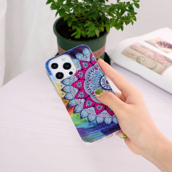 iPhone 14 Pro Max Kuoret Sininen Mandala -kuviolla