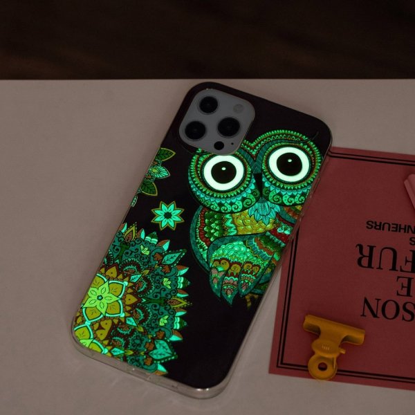 iPhone 14 Pro Max Kuoret Kuviollinen Värikäs Pöllö