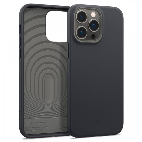 Caseology iPhone 14 Pro Max -kuori näytönsuojalla Nano Pop 360 Black Sesame