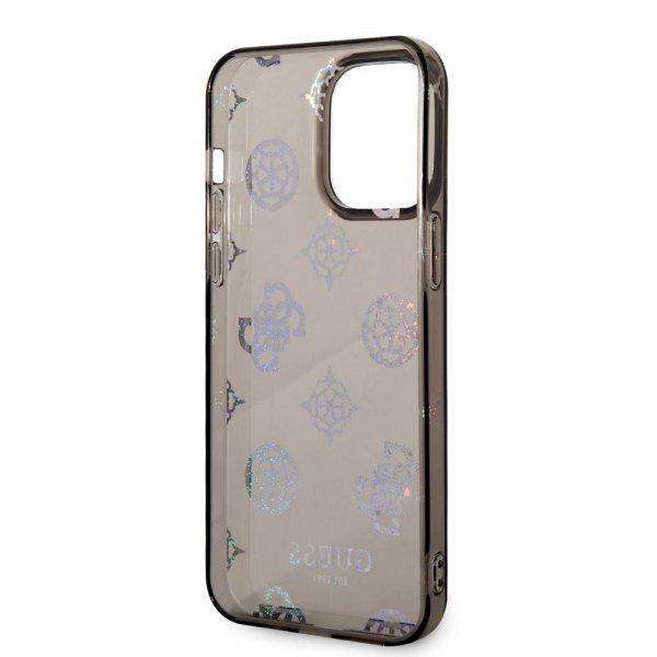Guess iPhone 14 Pro Max Suojakuori Peony Glitter Musta