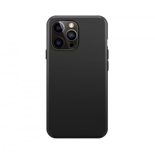 Xqisit iPhone 14 Pro Max Silikonikuori Musta