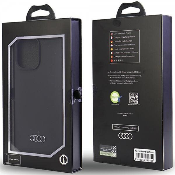 Audi iPhone 14 Pro Max Silikonikuori Musta
