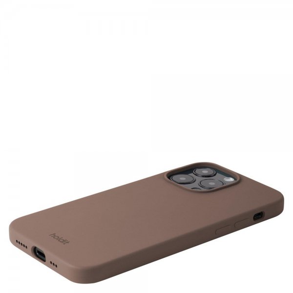 holdit iPhone 14 Pro Max Silikonikuori Tummanruskea