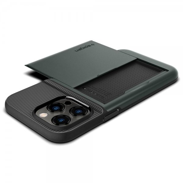 Spigen iPhone 14 Pro Max -kuori Slim Armor CS Abyss Green