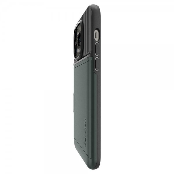 Spigen iPhone 14 Pro Max -kuori Slim Armor CS Abyss Green