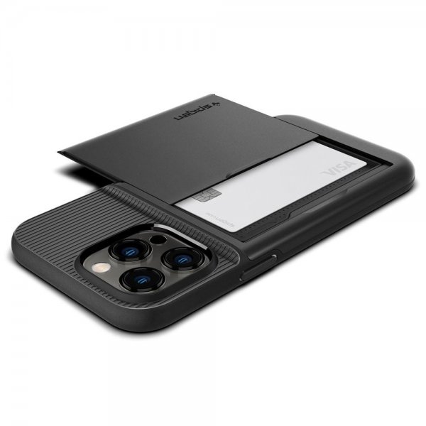 Spigen iPhone 14 Pro Max -suojakuori Slim Armor CS, musta
