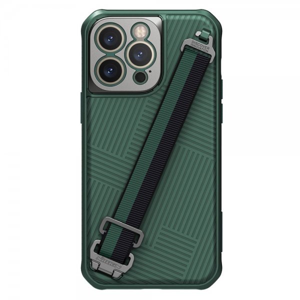 Nillkin iPhone 14 Pro Max Suojakuori Hihnalla Vihreä
