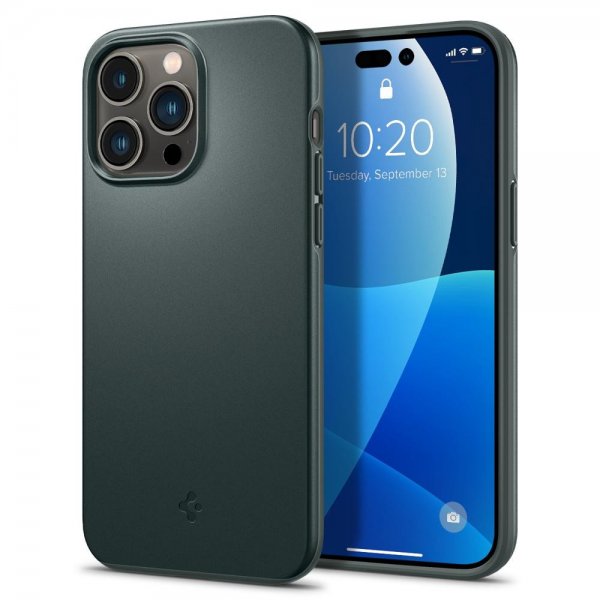 Spigen iPhone 14 Pro Max Thin Fit -suojakuori, Abyss Green