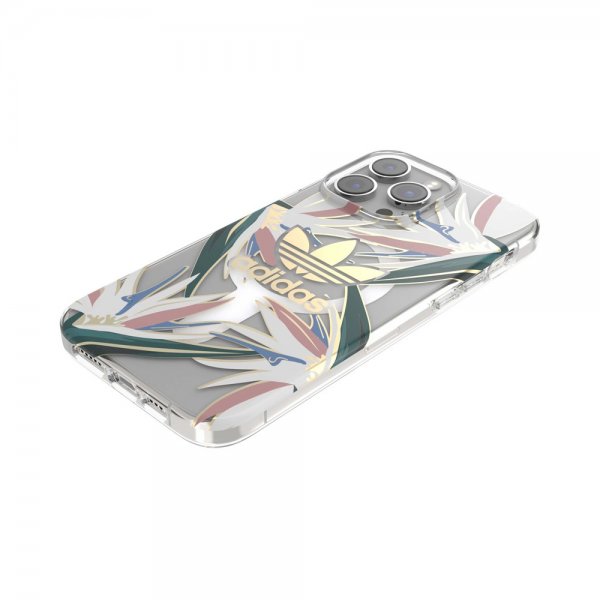 Adidas iPhone 14 Pro Max -kuori Trefoil Clear Case MagSafe Gold