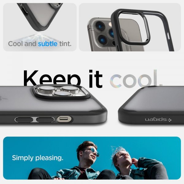 Spigen iPhone 14 Pro Max Ultra Hybrid Frost Black -kuori