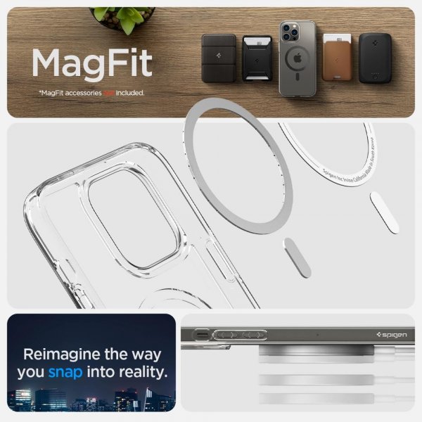 Spigen iPhone 14 Pro Max Suojakuori Ultra Hybrid MagFit Carbon Fiber