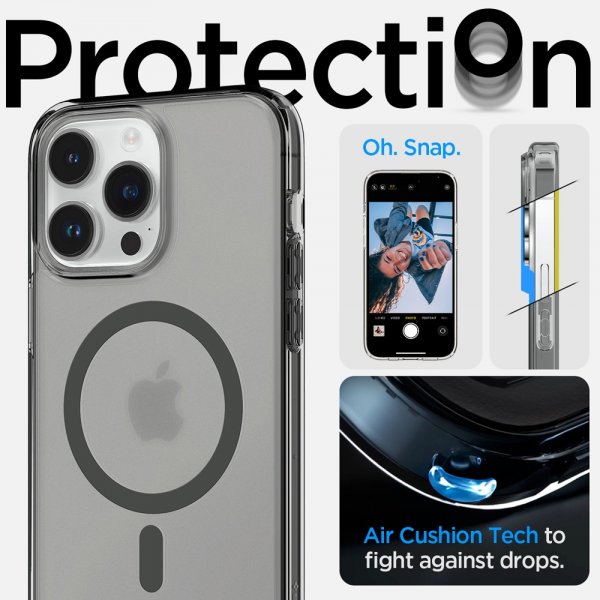 Spigen iPhone 14 Pro Max -suojakuori Ultra Hybrid MagFit Frost Black