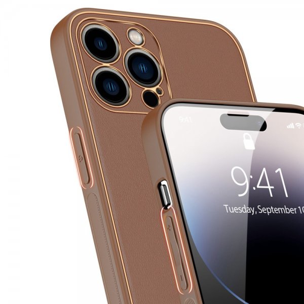 Dux Ducis iPhone 14 Pro Max Suojakuori YOLO Series, ruskea