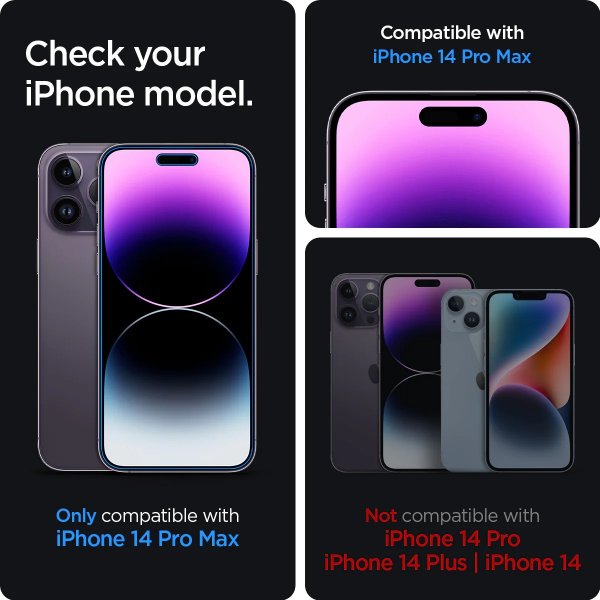 Spigen iPhone 14 Pro Max Näytönsuoja GLAS.tR EZ Fit Privacy 2-pakkaus