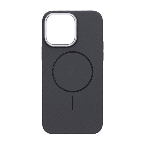 iPhone 14 Pro Kuori Hiilikuitukuvio MagSafe Musta