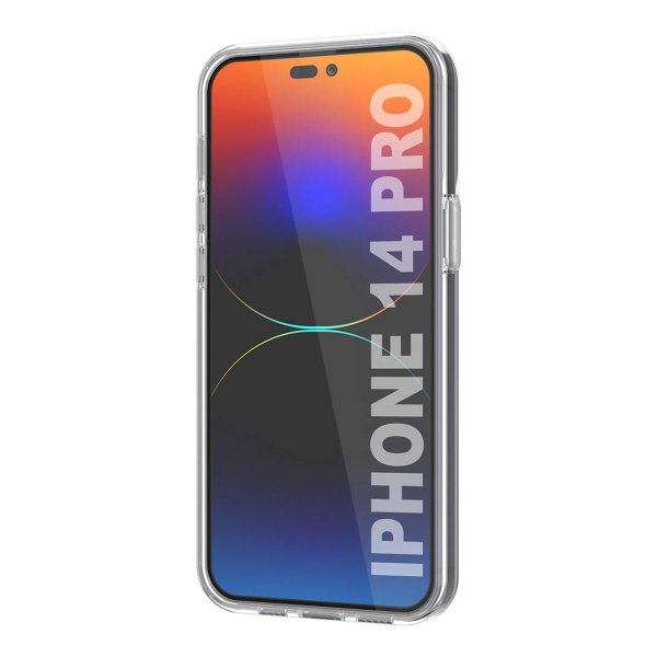 Rvelon iPhone 14 Pro -suojakuori, jossa korttipidike, läpinäkyvä
