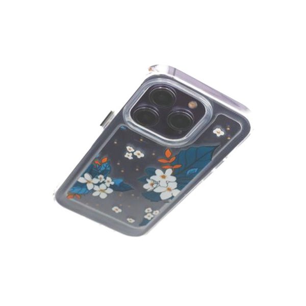 iPhone 14 Pro Kuori Kuosi Siniset Lehdet