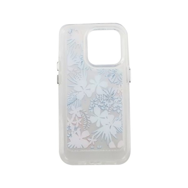 iPhone 14 Pro -kuoret punaisella kukkakuviolla