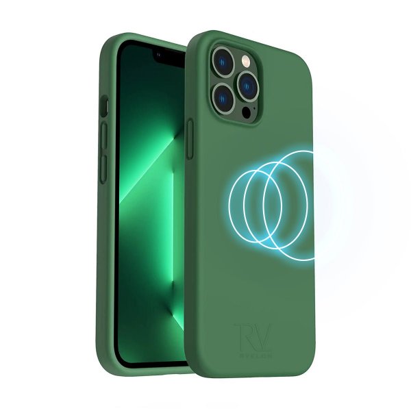 Rvelon iPhone 14 Pro Silikonikuori MagSafe Vihreä