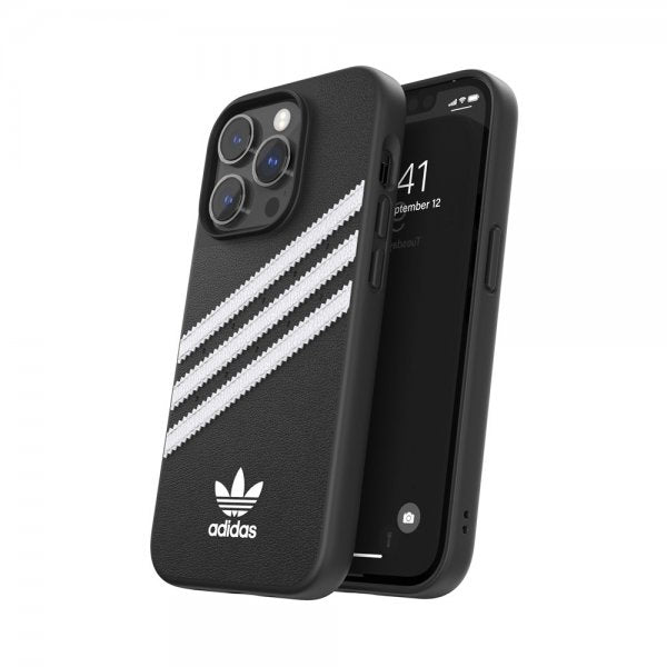 Adidas iPhone 14 Pro Kuori 3 Stripes Snap Case Musta Valkoinen