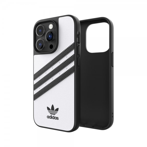 Adidas iPhone 14 Pro Kuoret 3 Stripes Snap Case Valkoinen Musta