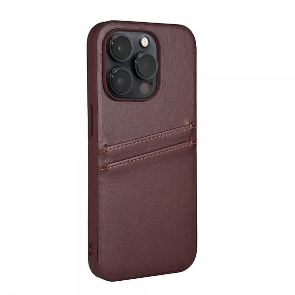 Buffalo iPhone 14 Pro Kuori Korttipaikoilla Ruskea