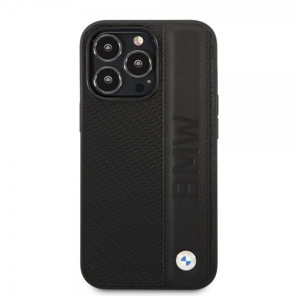 BMW iPhone 14 Pro Kuoret Big Logo Stripe Musta