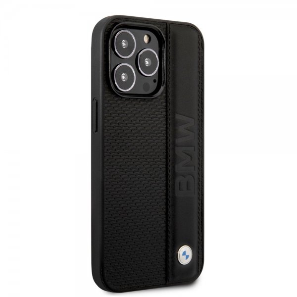 BMW iPhone 14 Pro Kuoret Big Logo Stripe Musta