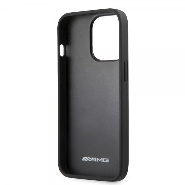 AMG iPhone 14 Pro -kuoret Carbon Effect Stamped Logo Musta