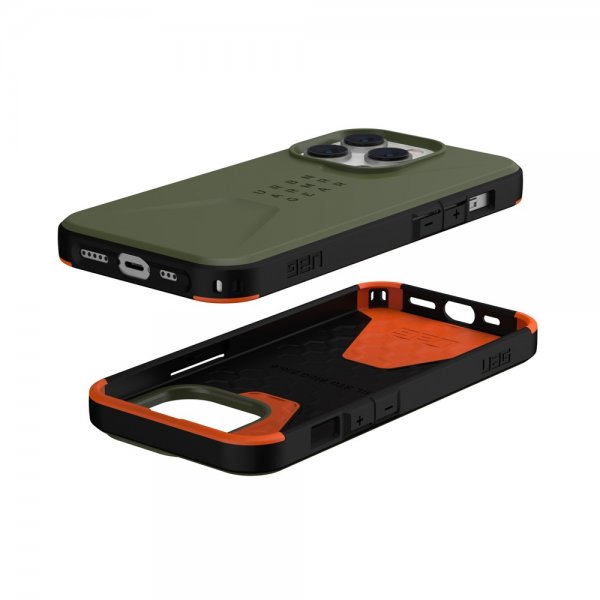 Urban Armor Gear (UAG) iPhone 14 Pro -suojakuori Civilian Olive