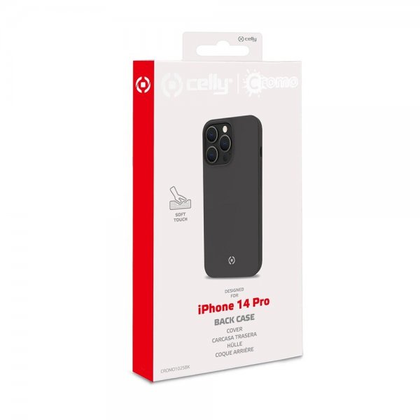 Celly iPhone 14 Pro -suojakuori CROMO Musta