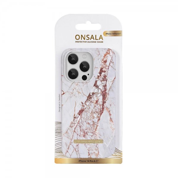Onsala iPhone 14 Pro Kuori Fashion Edition White Rhino Marble