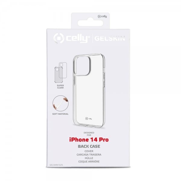 Celly iPhone 14 Pro -suojakuori GELSKIN Transparent