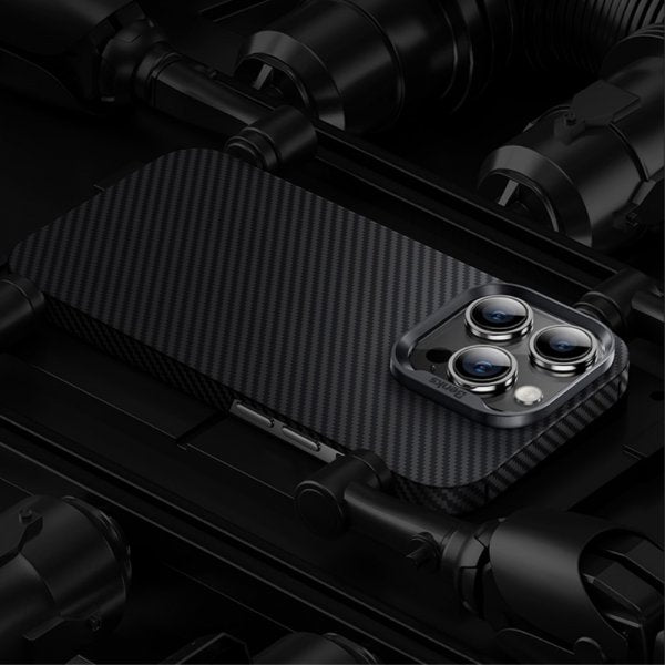 Benks iPhone 14 Pro -kuori, kevlar, MagSafe, musta