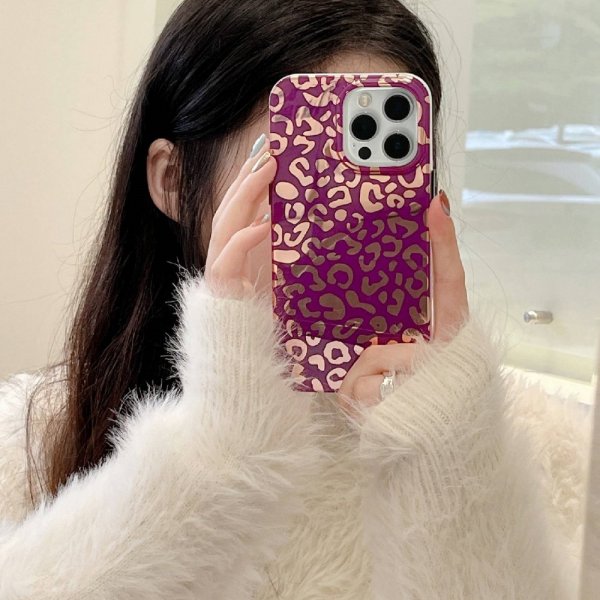iPhone 14 Pro Kuori Leopardi kuvio Valkoinen