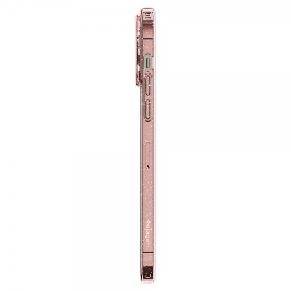Spigen iPhone 14 Pro -suojakuori Liquid Crystal Glitter Rose Quartz