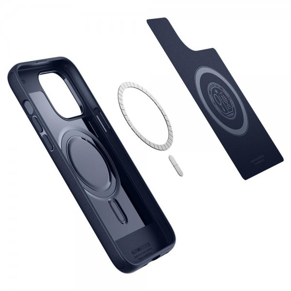 Spigen iPhone 14 Pro -suojakuori Mag Armor MagFit, laivastonsininen
