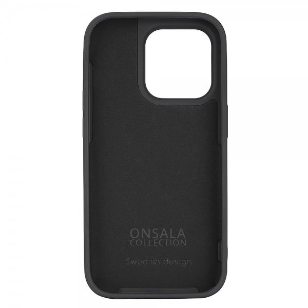 Onsala iPhone 14 Pro MagSeries -silikonikuori, musta